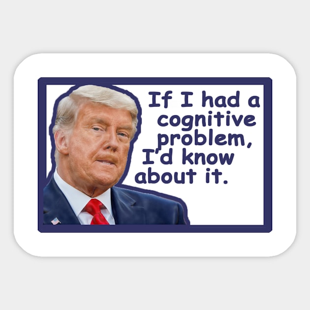 Cognitive Trump Sticker by Going Ape Shirt Costumes